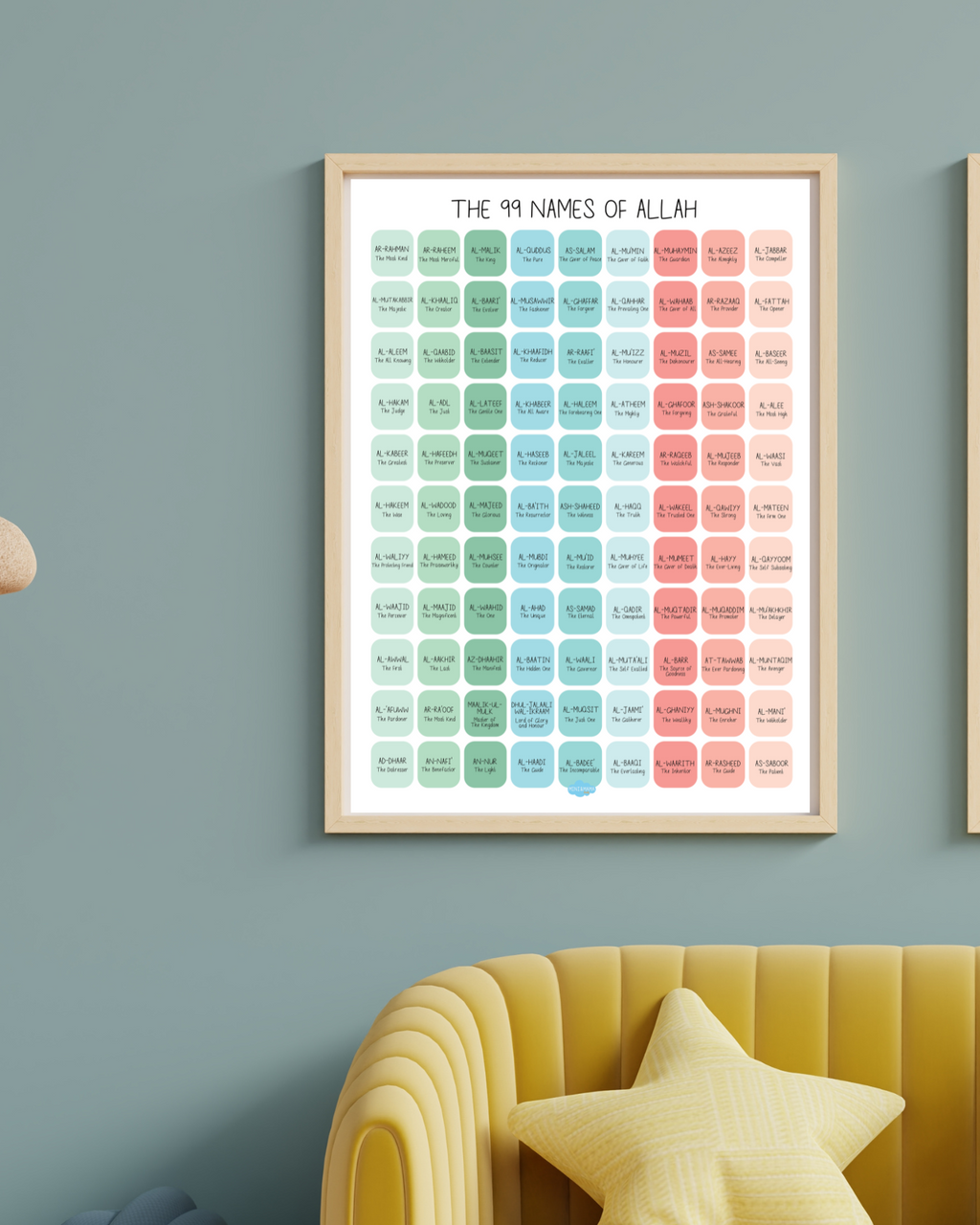 99 NAMES OF ALLAH PRINT